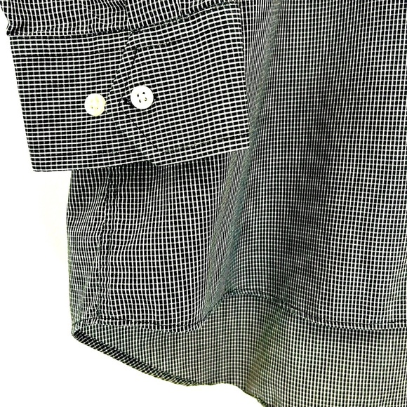 Christian Dior Button Up Long Sleeve Men's Large Shirt Plaid Travel Luxury Golf - Picture 5 of 8